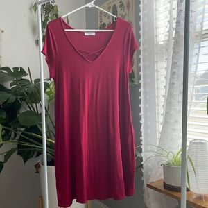 Modest Maroon Dress